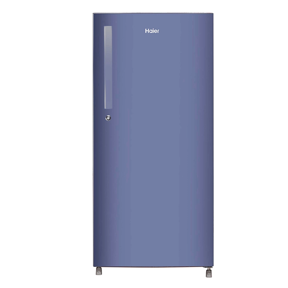 Haier 190L 2 Star Direct Cool Single Door Refrigerator with Toughened Glass Shelf in Stylish radish Blue finish HRD-2102BRB-P